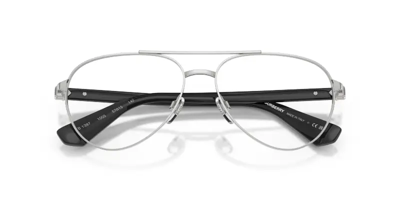 Uomo BE1397 1005 Montature da vista Metallo Argento Trasparente Pilot Normale miniatura 2