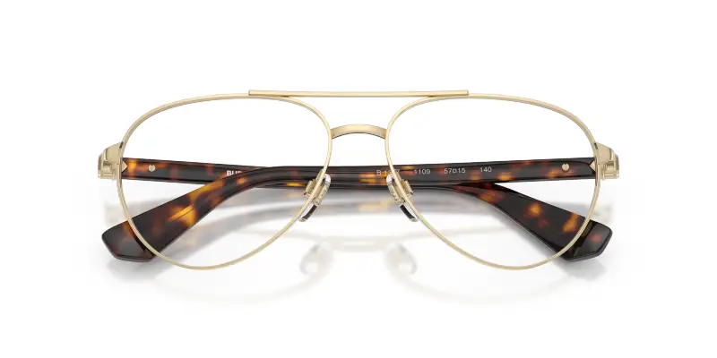 Uomo BE1397 1109 Montature da vista Metallo Oro Trasparente Pilot Normale miniatura 2