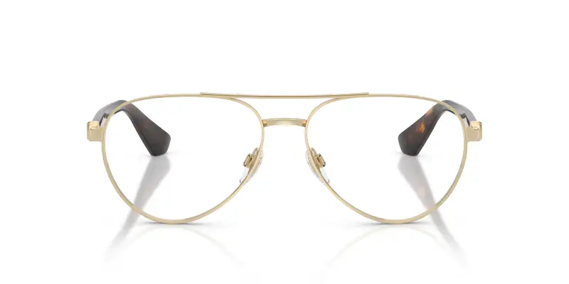 Uomo BE1397 1109 Montature da vista Metallo Oro Trasparente Pilot Normale miniatura 3