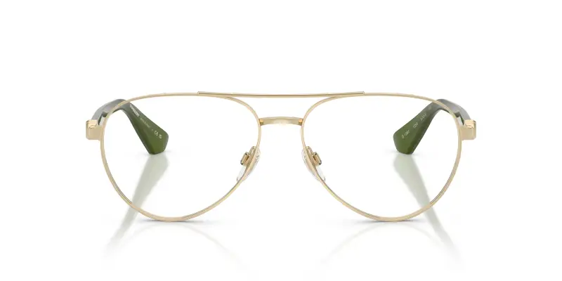 Uomo BE1397 1358 Montature da vista Metallo Oro Trasparente Pilot Normale miniatura 3