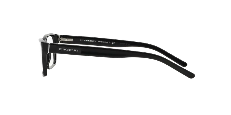 Burberry Uomo BE2108 3001 Montature da vista Acetato Nero Trasparente Squadrata Normale miniatura 2