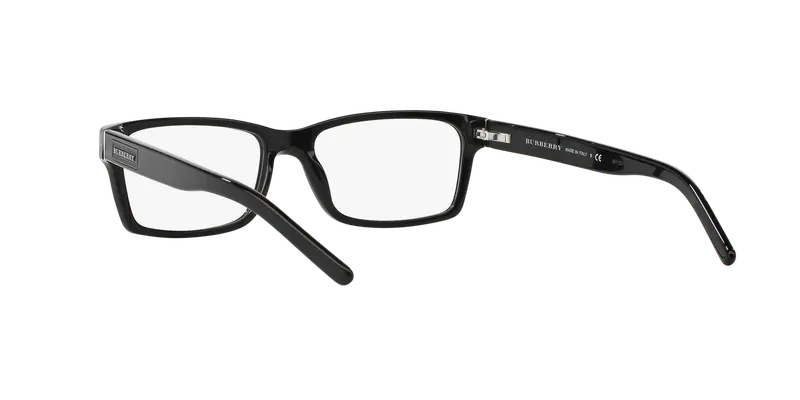 Burberry Uomo BE2108 3001 Montature da vista Acetato Nero Trasparente Squadrata Normale miniatura 3