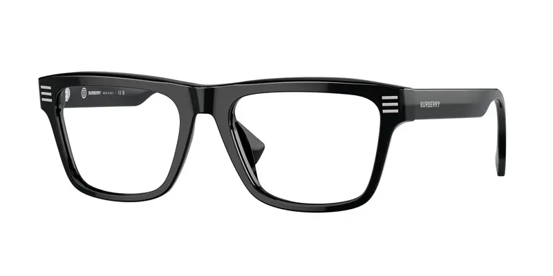 Burberry Uomo BE2387  3001 Montature da vista Acetato Nero Trasparente Squadrata Normale