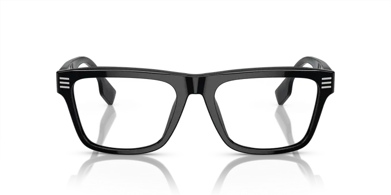 Burberry Uomo BE2387 3001 Montature da vista Acetato Nero Trasparente Squadrata Normale miniatura 2