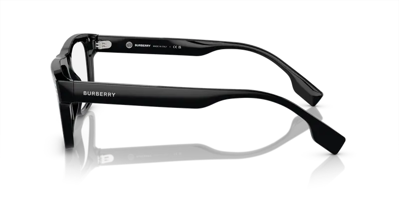 Burberry Uomo BE2387 3001 Montature da vista Acetato Nero Trasparente Squadrata Normale miniatura 3