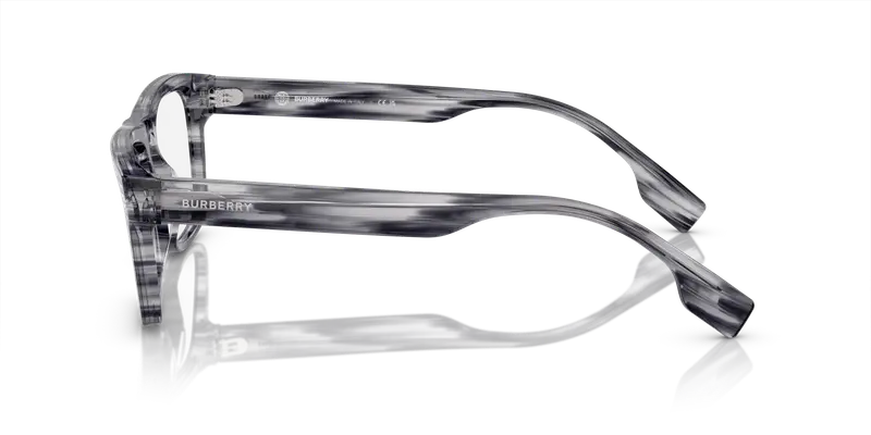 Burberry Uomo BE2387 4097 Montature da vista Acetato Grigio Trasparente Squadrata Normale miniatura 3
