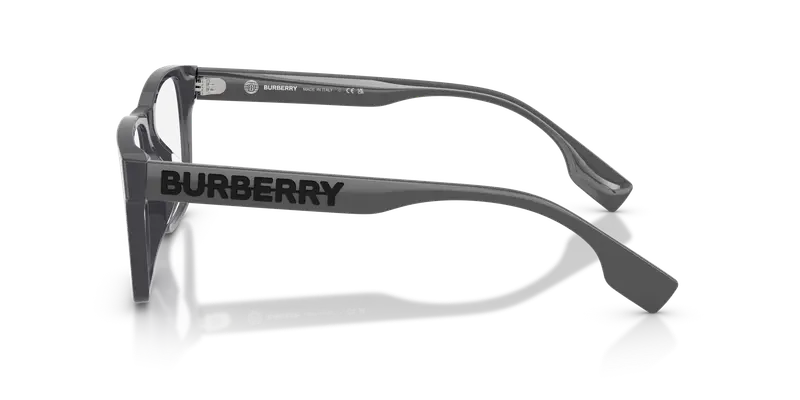 Burberry Uomo BE2393D 4185 Montature da vista Acetato Grigio Trasparente Squadrata Normale miniatura 3