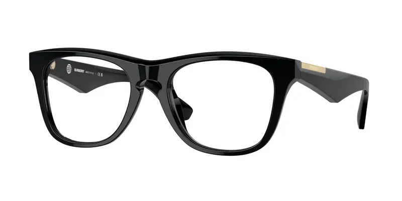 Burberry Uomo BE2409  3001 Montature da vista Acetato Nero Trasparente Squadrata Normale