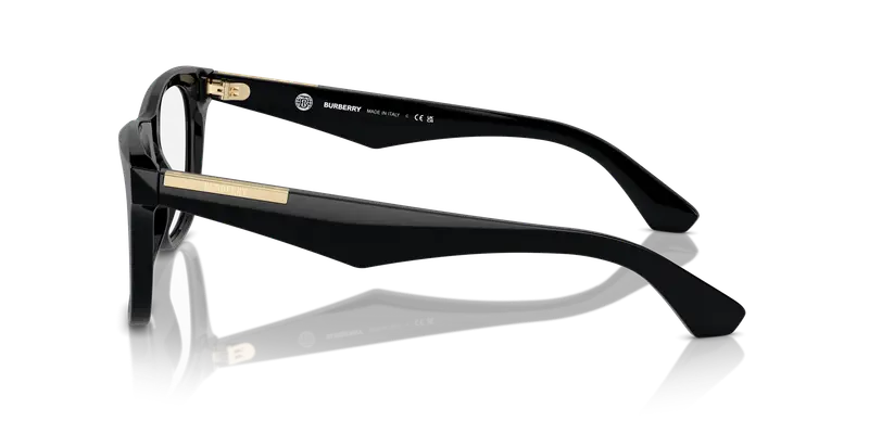 Burberry Uomo BE2409 3001 Montature da vista Acetato Nero Trasparente Squadrata Normale miniatura 3