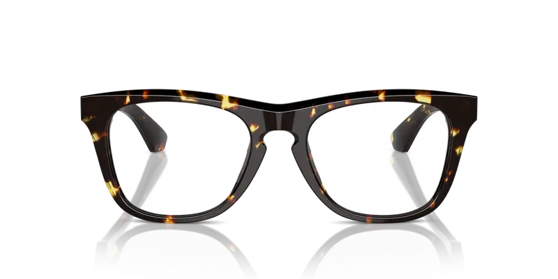 Burberry Uomo BE2409 4106 Montature da vista Acetato Marrone Trasparente Squadrata Normale miniatura 2