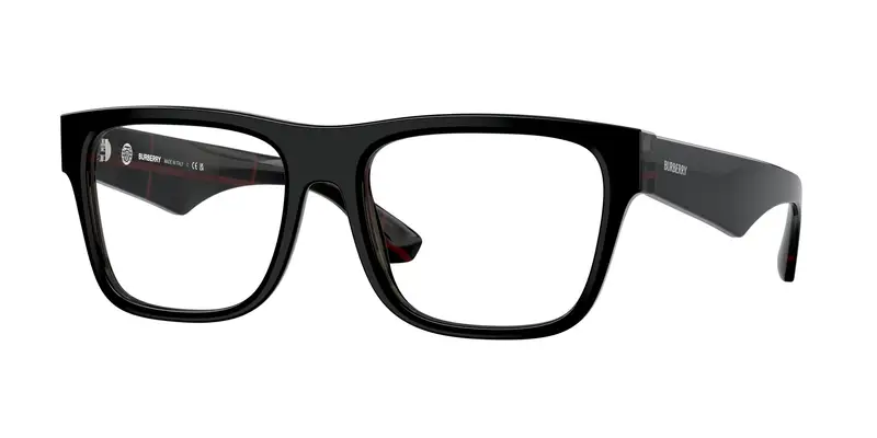 Burberry Uomo BE2411  4121 Montature da vista Acetato Nero Trasparente Squadrata Normale