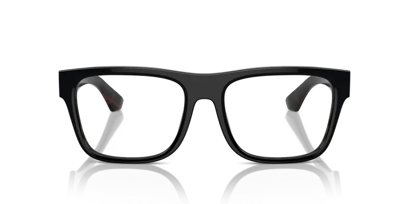 Burberry Uomo BE2411 4121 Montature da vista Acetato Nero Trasparente Squadrata Normale miniatura 2