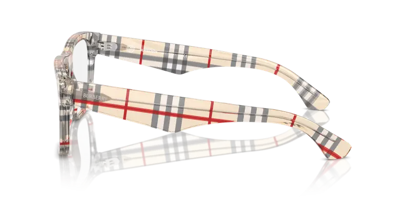 Burberry Uomo BE2411 4122 Montature da vista Acetato Marrone Trasparente Squadrata Normale miniatura 3