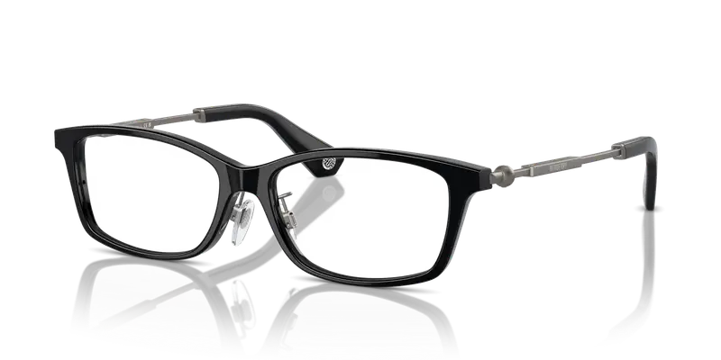 Burberry Uomo BE2414D 3001 Montature da vista Acetato Nero Trasparente Squadrata Normale miniatura 3