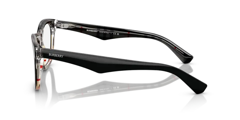 Burberry Uomo BE2417 4121 Montature da vista Acetato Nero Trasparente Squadrata Normale miniatura 3
