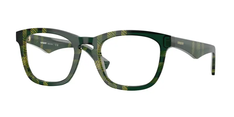 Burberry Uomo BE2417  4125 Montature da vista Acetato Verde Trasparente Squadrata Normale