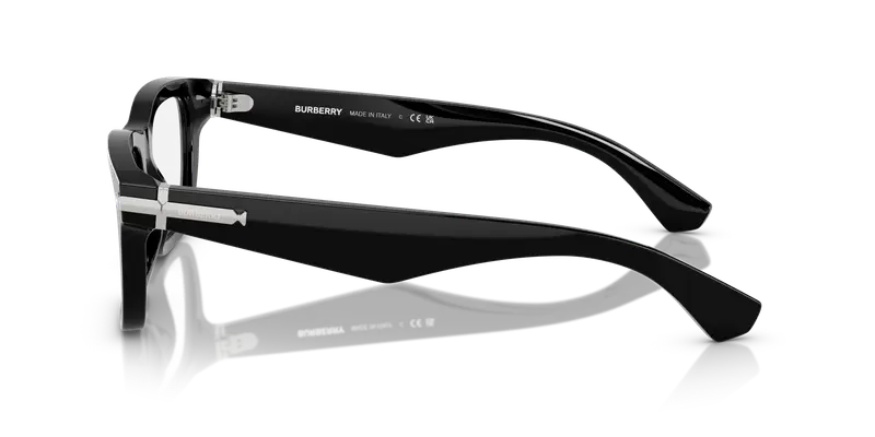 Burberry Uomo BE2419 3001 Montature da vista Acetato Nero Trasparente Squadrata Normale miniatura 3