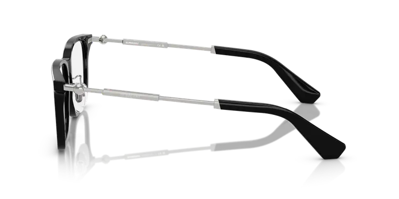 Burberry Uomo BE2426D 3001 Montature da vista Acetato Nero Trasparente Squadrata Normale miniatura 3