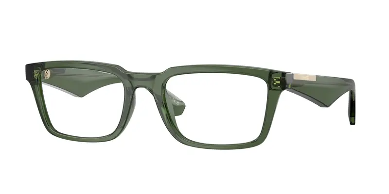 Burberry Uomo BE2428U  4174 Montature da vista Iniettato Verde Trasparente Squadrata Normale
