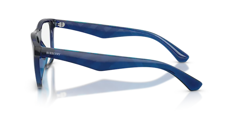 Burberry Uomo BE2432U 4110 Montature da vista Iniettato Blu Trasparente Squadrata Normale miniatura 3