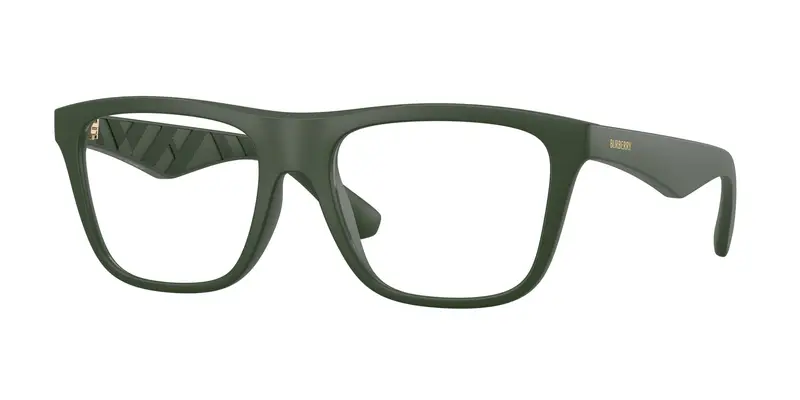 Burberry Uomo BE2432U  4170 Montature da vista Iniettato Verde Trasparente Squadrata Normale