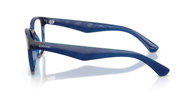 Burberry Uomo BE2433U 4110 Montature da vista Iniettato Blu Trasparente Squadrata Normale miniatura 3