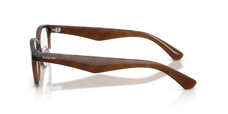 Burberry Uomo BE2436D 4116 Montature da vista Iniettato Marrone Trasparente Squadrata Normale miniatura 3