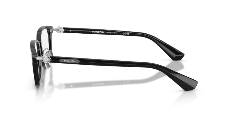 Burberry Uomo BE2437D 3001 Montature da vista Iniettato Nero Trasparente Squadrata Normale miniatura 3