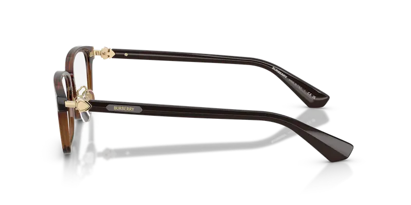 Burberry Uomo BE2437D 4116 Montature da vista Iniettato Marrone Trasparente Squadrata Normale miniatura 3