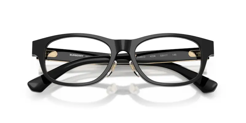 Uomo BE2449D 4206 Montature da vista Acetato Nero Trasparente Squadrata Normale miniatura 2