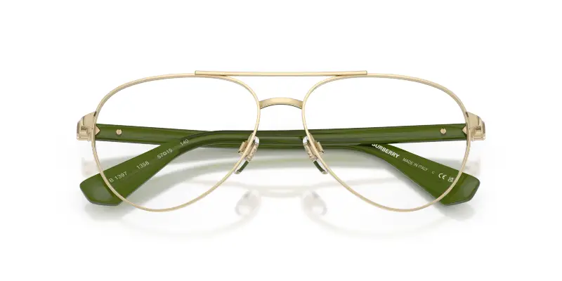 Uomo Burberry BE1397 1358 Montature da vista Metallo Oro Pilot Normale miniatura 2