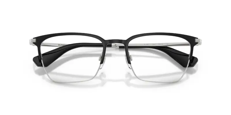 Uomo Burberry BE1401 1005 Montature da vista Metallo Nero Trasparente Squadrata Normale miniatura 2