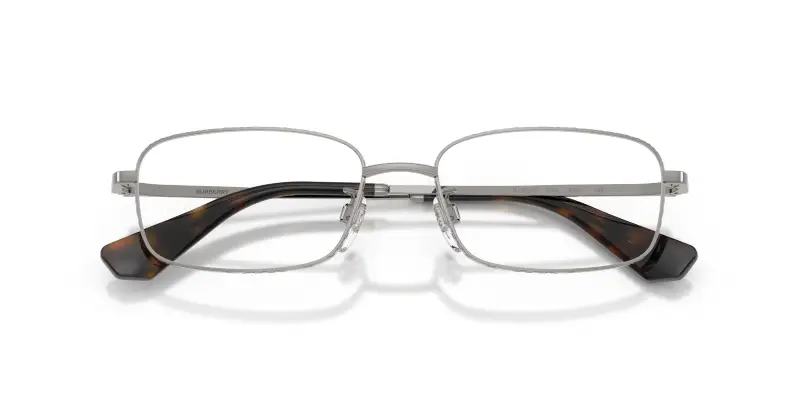 Uomo Burberry BE1402D 1003 Montature da vista Metallo Grigio Trasparente Squadrata Normale miniatura 2