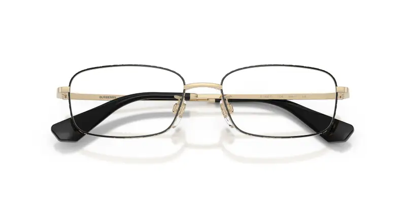 Uomo Burberry BE1402D 1326 Montature da vista Metallo Nero Trasparente Squadrata Normale miniatura 2