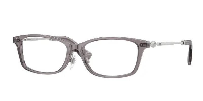 Uomo Burberry BE2414D 4241 Montature da vista Acetato Grigio Trasparente Squadrata Normale
