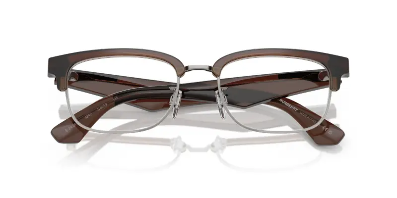 Uomo Burberry BE2424D 4245 Montature da vista Iniettato Marrone Trasparente Squadrata Normale miniatura 2