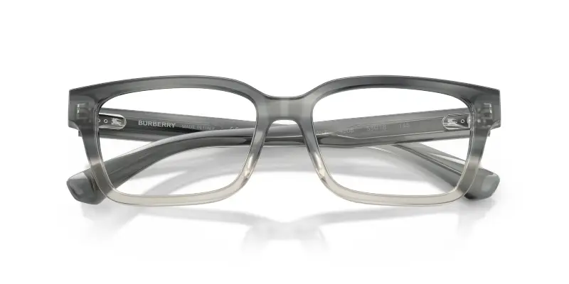 Uomo Burberry BE2453 4208 Montature da vista Acetato Grigio Trasparente Squadrata Normale miniatura 2