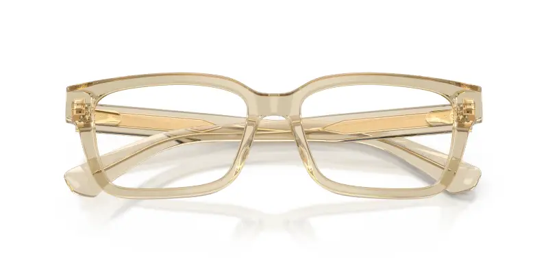 Uomo Burberry BE2453 4226 Montature da vista Acetato Beige Trasparente Squadrata Normale miniatura 2