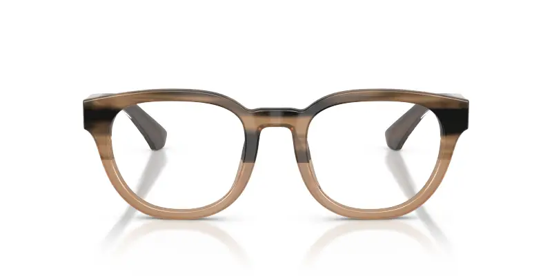 Uomo Burberry BE2454 4207 Montature da vista Acetato Beige Trasparente Rotonda Normale miniatura 3