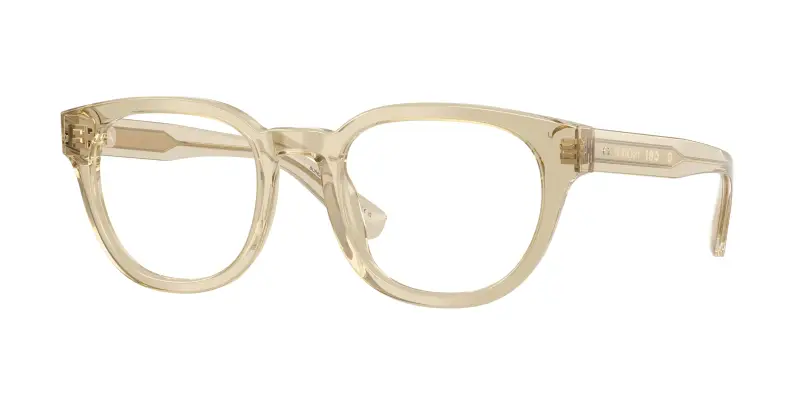 Uomo Burberry BE2454 4226 Montature da vista Acetato Beige Trasparente Rotonda Normale