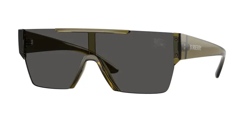 Uomo Burberry BE4291 424687 Occhiali da sole Nylon Verde Grigio Squadrata Normale