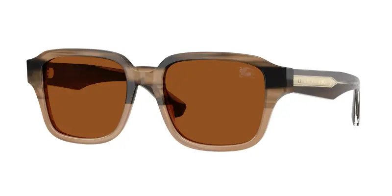 Uomo Burberry BE4484 420773 Occhiali da sole Acetato Beige Marrone Squadrata Normale