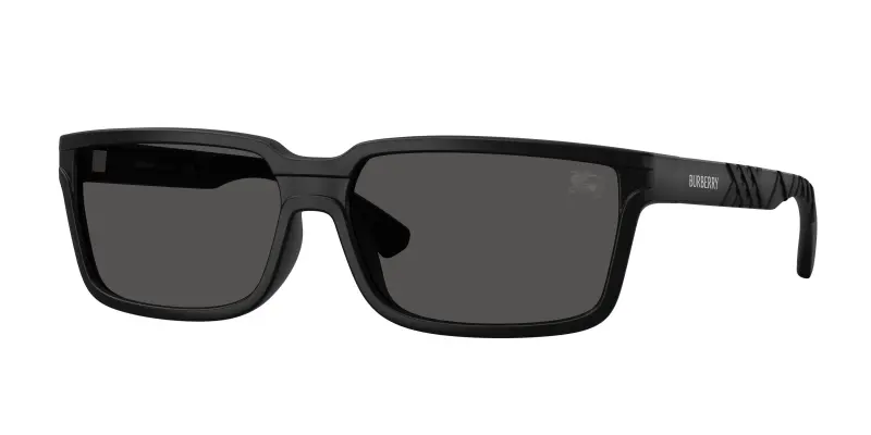 Uomo Burberry BE4495D 346487 Occhiali da sole Iniettato Nero Grigio Squadrata Normale