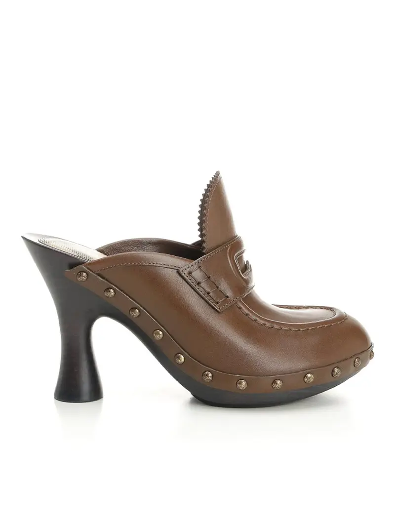 Zoccoli in pelle vasaio Verde