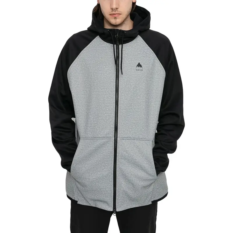 FELPA FULL ZIP CON CAPPUCCIO CROWN WEATHERPROOF Grigio