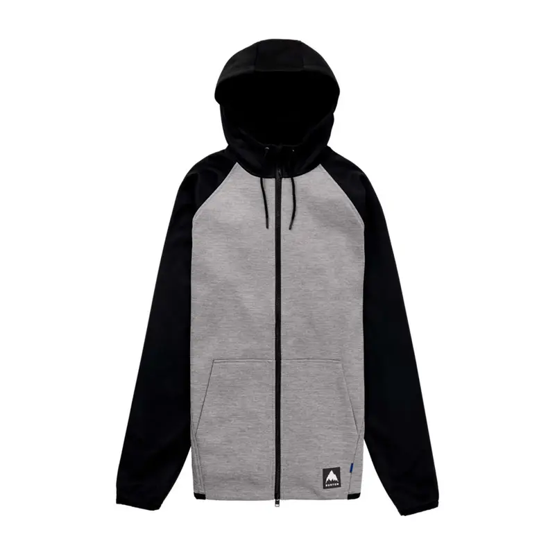 FELPA FULL ZIP CON CAPPUCCIO CROWN WEATHERPROOF Grigio