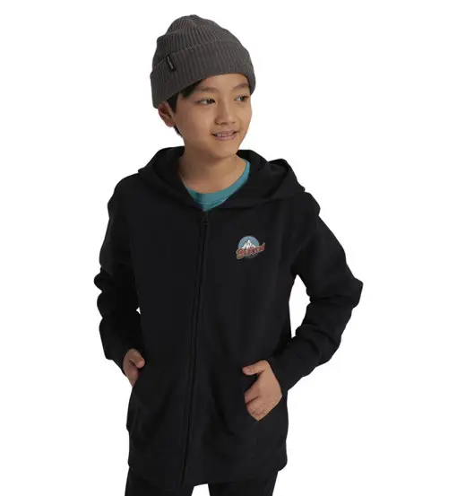 Kids Retro Mountain Full-Zip Hoodie - felpa con zip - bambino Black