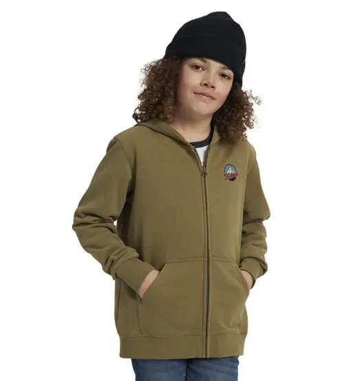 Kids Retro Mountain Full-Zip Hoodie - felpa con zip - bambino Green