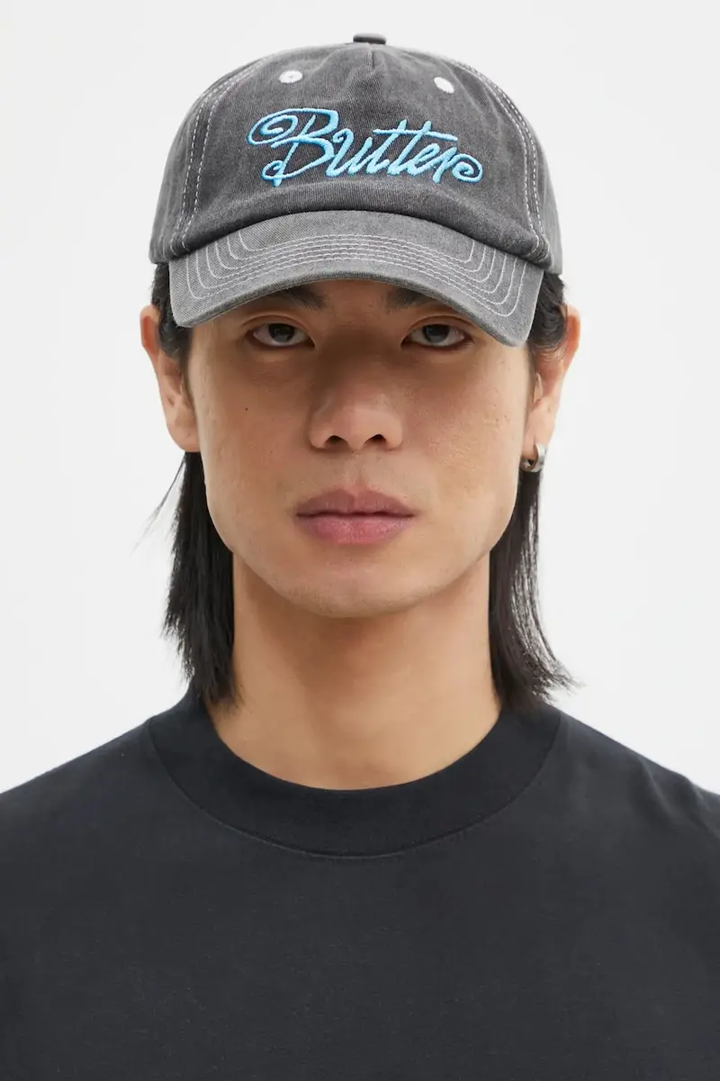 berretto da baseball in cotone Jive Pinch Front Cap colore nero con applicazione BG243803