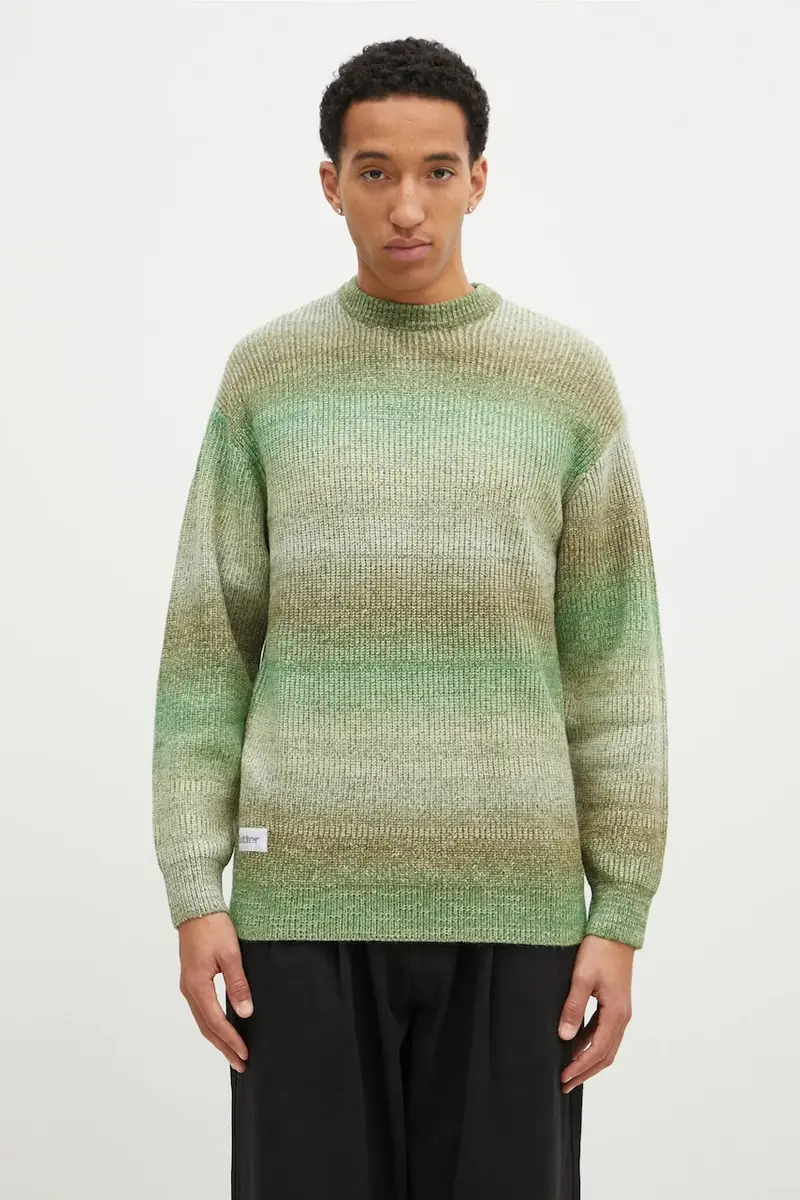 maglione Beams Knit Sweater uomo colore verde BG243301